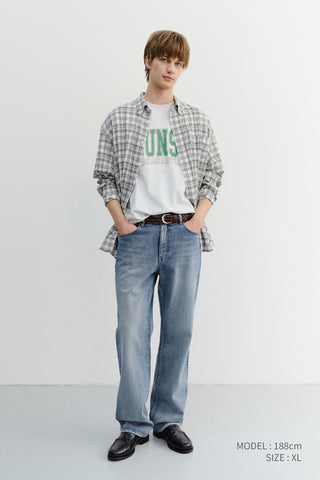 UNISEX VINTAGE ARCH LOGO T-SHIRT LIGHT MELANGE GREY