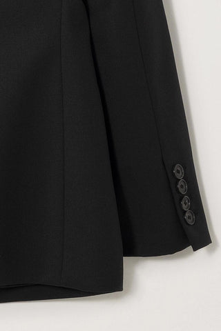 ESSENTIAL 2 BUTTON WOOL BLAZER BLACK