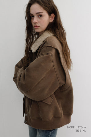 UNISEX VOLUME AVIATOR BLOUSON BROWN