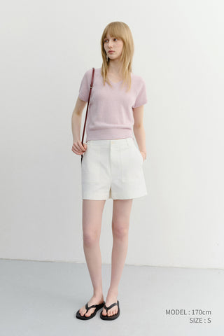 COTTON SAFARI SHORTS WHITE