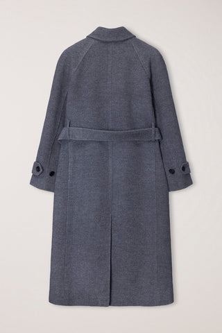 [Pre-order: Oct 27] UNISEX BELTED CASHMERE MAC COAT MELANGE GREY