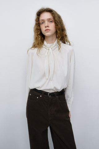 TIE BLOUSE CREAM
