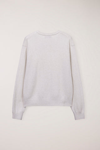 UNISEX ESSENTIAL CREWNECK SWEATER MELANGE IVORY