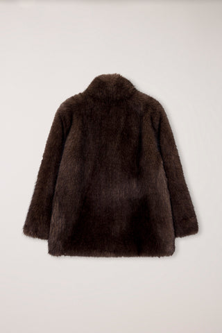 HALF FUR JACKET BROWN
