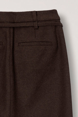 MAXI WRAP SKIRT BROWN