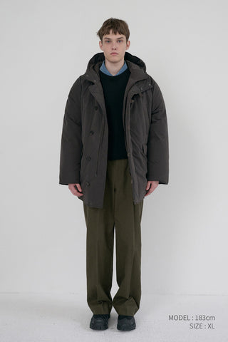 UNISEX GOOSE DOWN PARKA JACKET MUSHROOM
