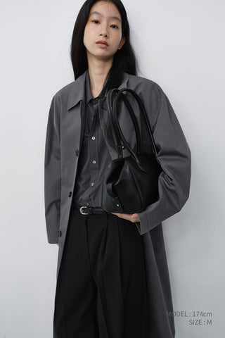 UNISEX REFINED MAC COAT ASH GREY