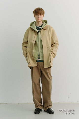 UNISEX CROPPED ZIP-UP HOODIE OLIVE