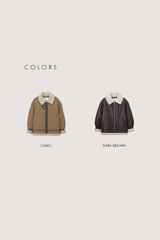 UNISEX B-3 SHEARLING JACKET CAMEL