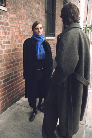 UNISEX RELAXED BALMACAAN COAT CHARCOAL GREY