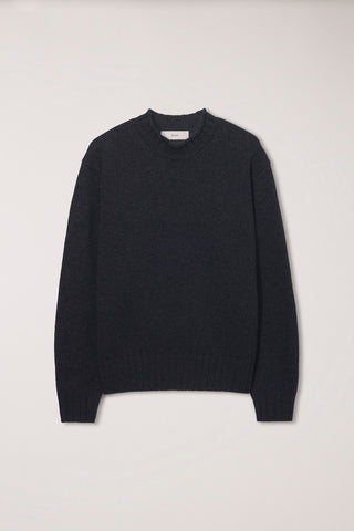 UNISEX CHUNKY ROLL NECK SWEATER CHARCOAL GREY
