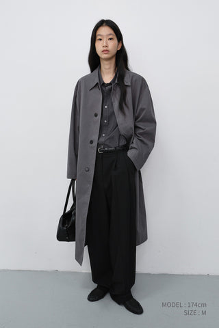 UNISEX REFINED MAC COAT ASH GREY