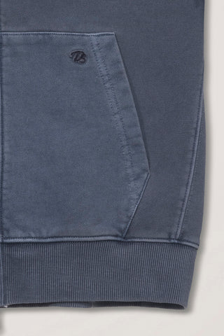 UNISEX GARMENT DYED ZIP-UP HOODIE NAVY