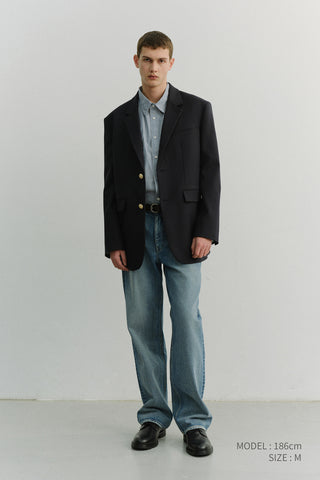 LOW RISE LOOSE JEANS CLASSIC BLUE