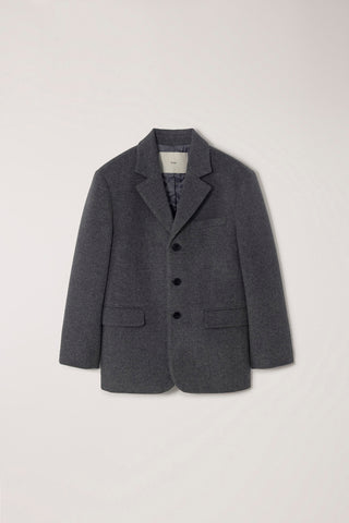UNISEX 3 BUTTON WOOL BLAZER GREY