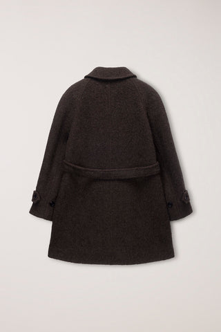 BELTED HALF COAT BROWN