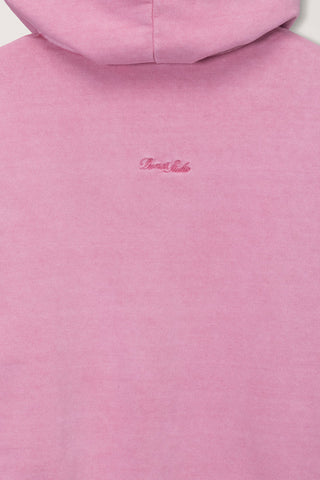 UNISEX GARMENT DYED ZIP-UP HOODIE LIGHT PINK