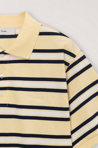 UNISEX STRIPED POLO SHIRT LEMON