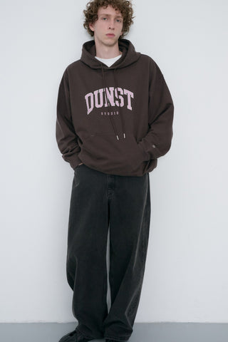 UNISEX ARCH LOGO HOODIE BROWN