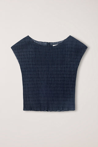 PLEATS BLOUSE CHARCOAL GREY