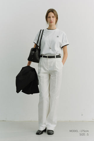 UNISEX LOGO CREASE T-SHIRT WHITE