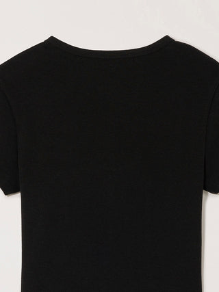 CLASSIC SCOOP NECK TOP BLACK