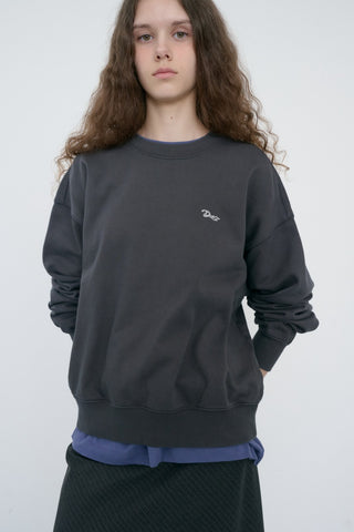 UNISEX GARMENT DYED SWEATSHIRT WASHED BLACK