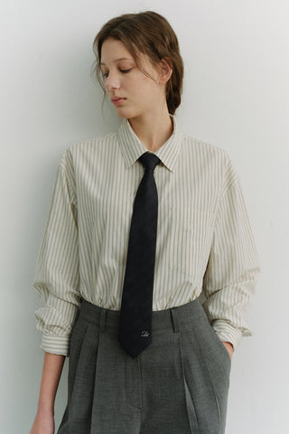 STRIPED TIE NAVY