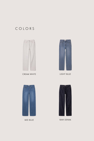 90S WIDE LEG NEW JEANS RAW DENIM