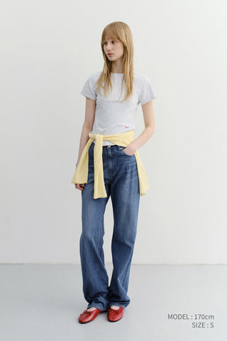 RELAXED SUMMER DENIM PANTS CLASSIC BLUE