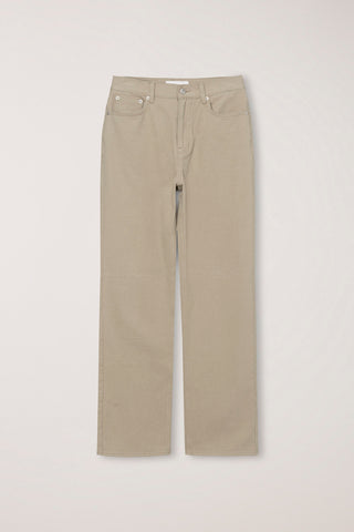 BRUSHED STRAIGHT JEANS BEIGE