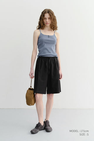 UNISEX PAJAMA BERMUDA SHORTS BLACK
