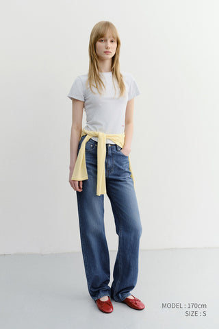 RELAXED SUMMER DENIM PANTS CLASSIC BLUE