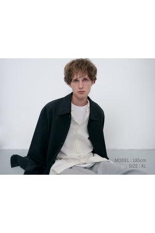 UNISEX REFINED MAC COAT BLACK