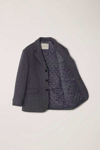 UNISEX 3 BUTTON WOOL BLAZER GREY