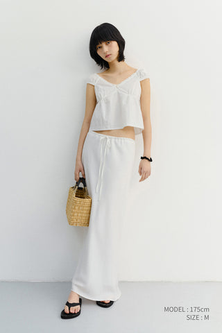 2-WAY SHOULDER BLOUSE WHITE