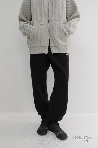 UNISEX BOUCLE JOGGER PANTS BLACK
