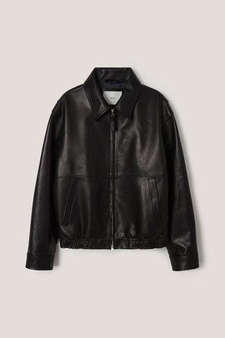 UNISEX DRIZZLER LEATHER JACKET BLACK