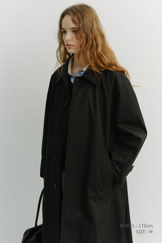 UNISEX REFINED MAC COAT BLACK