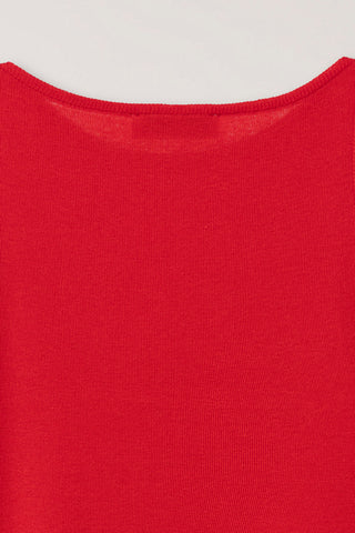 LAYERING KNIT TOP RED