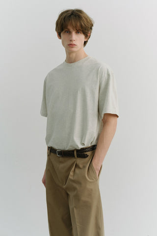 UNISEX LOOSE T-SHIRT OATMEAL MELANGE