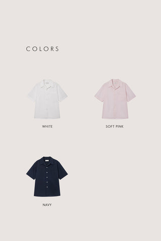 UNISEX OPEN COLLARED SHIRT SOFT PINK