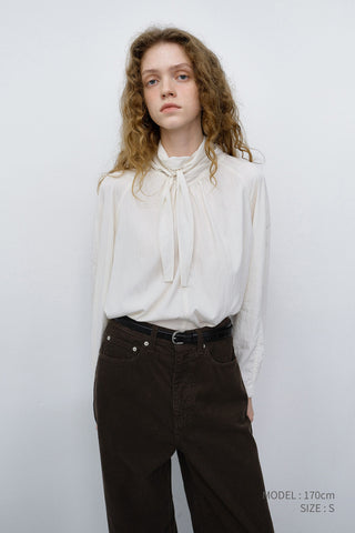 TIE BLOUSE CREAM