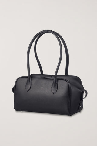 SOFT FRAME COMPACT SHOULDER BAG BLACK