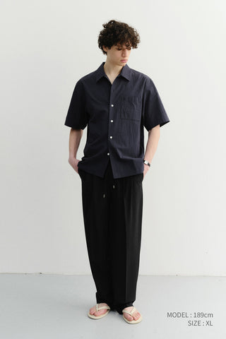 UNISEX OPEN COLLARED SHIRT NAVY