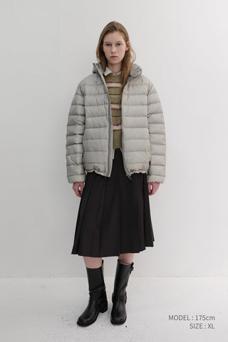 UNISEX LIGHT GOOSE DOWN JACKET ASH GREY