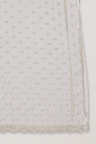 NEEDLEWORK LAYERING SKIRT IVORY