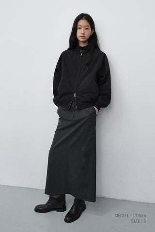 UNISEX VOLUME HARRINGTON JACKET BLACK