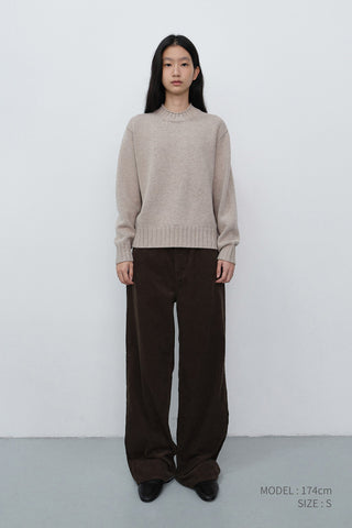 90S WIDE CORDUROY JEANS BROWN