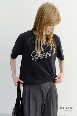 UNISEX CHAIN LOGO T-SHIRT NAVY